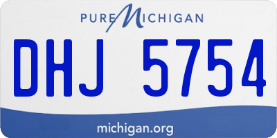 MI license plate DHJ5754