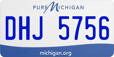 MI license plate DHJ5756