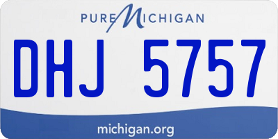 MI license plate DHJ5757
