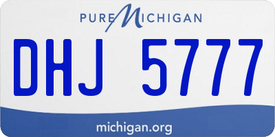 MI license plate DHJ5777