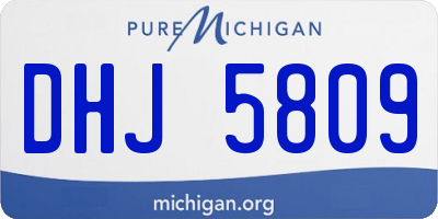 MI license plate DHJ5809