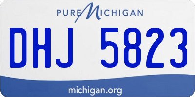 MI license plate DHJ5823
