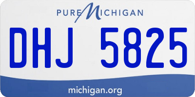 MI license plate DHJ5825