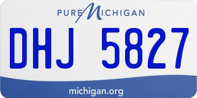 MI license plate DHJ5827