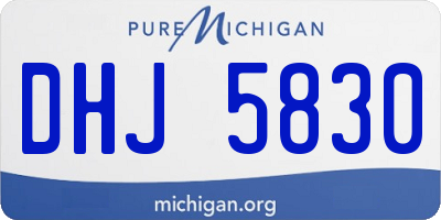 MI license plate DHJ5830
