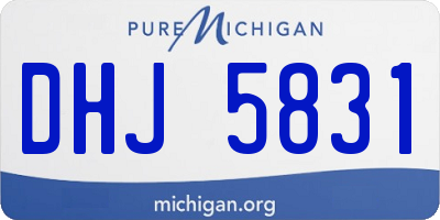 MI license plate DHJ5831