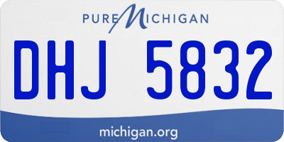MI license plate DHJ5832