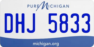 MI license plate DHJ5833