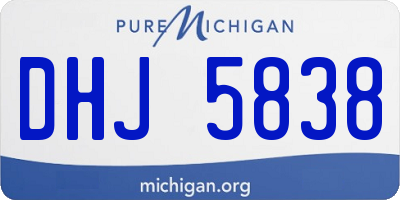 MI license plate DHJ5838