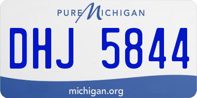 MI license plate DHJ5844
