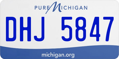 MI license plate DHJ5847