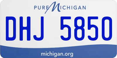 MI license plate DHJ5850