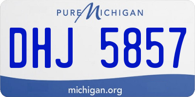 MI license plate DHJ5857