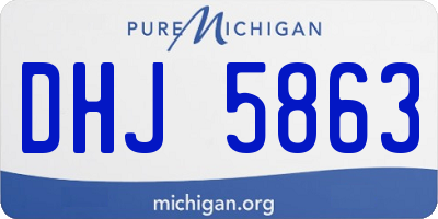 MI license plate DHJ5863