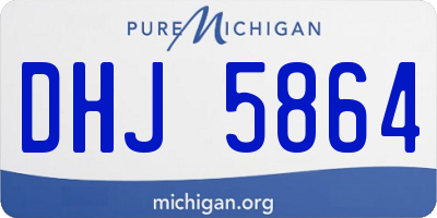 MI license plate DHJ5864
