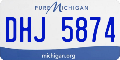 MI license plate DHJ5874