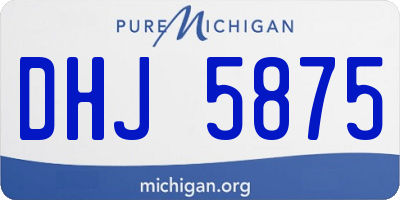 MI license plate DHJ5875