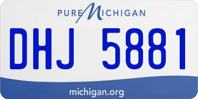 MI license plate DHJ5881