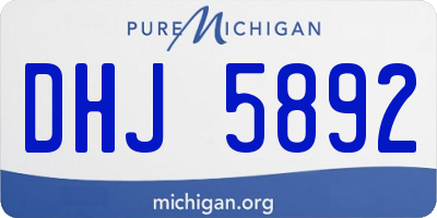 MI license plate DHJ5892
