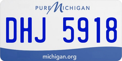 MI license plate DHJ5918