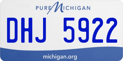 MI license plate DHJ5922