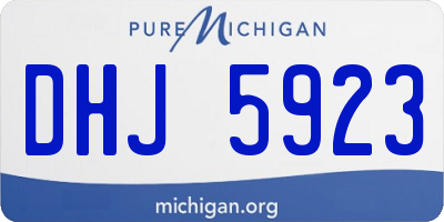 MI license plate DHJ5923