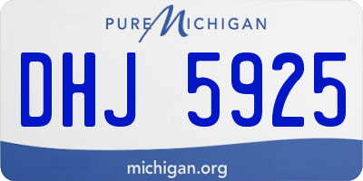 MI license plate DHJ5925