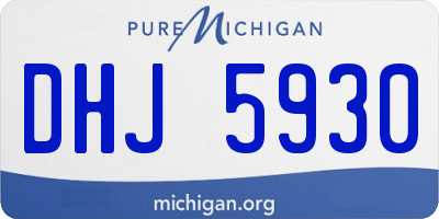 MI license plate DHJ5930