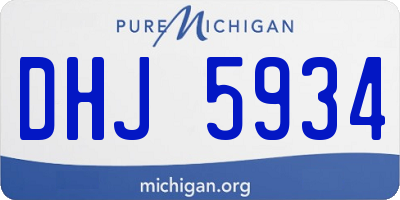 MI license plate DHJ5934