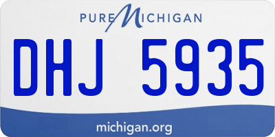 MI license plate DHJ5935