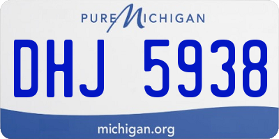 MI license plate DHJ5938