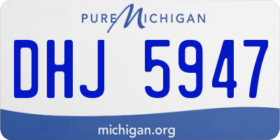 MI license plate DHJ5947