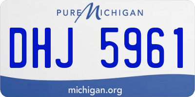 MI license plate DHJ5961