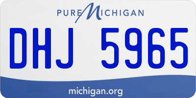 MI license plate DHJ5965