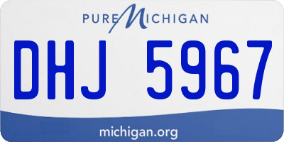 MI license plate DHJ5967