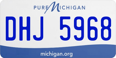 MI license plate DHJ5968