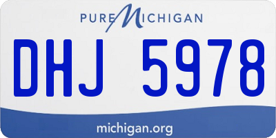 MI license plate DHJ5978
