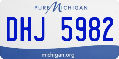 MI license plate DHJ5982