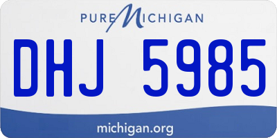MI license plate DHJ5985