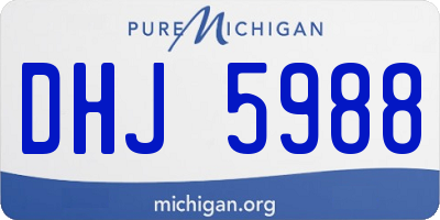 MI license plate DHJ5988