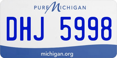 MI license plate DHJ5998
