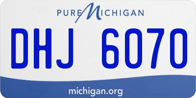 MI license plate DHJ6070