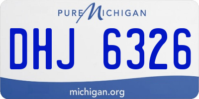 MI license plate DHJ6326