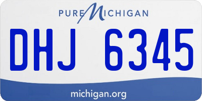 MI license plate DHJ6345