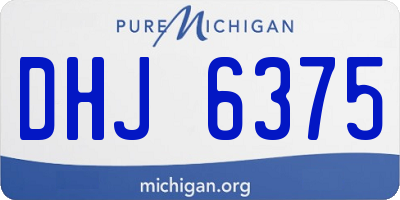 MI license plate DHJ6375