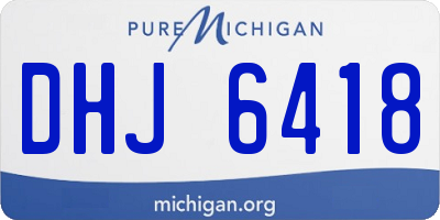 MI license plate DHJ6418