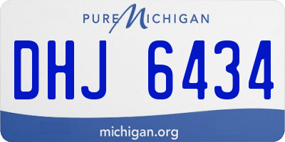 MI license plate DHJ6434