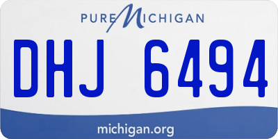 MI license plate DHJ6494