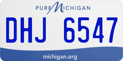 MI license plate DHJ6547