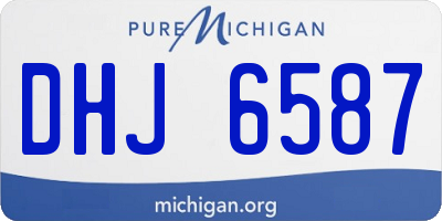 MI license plate DHJ6587